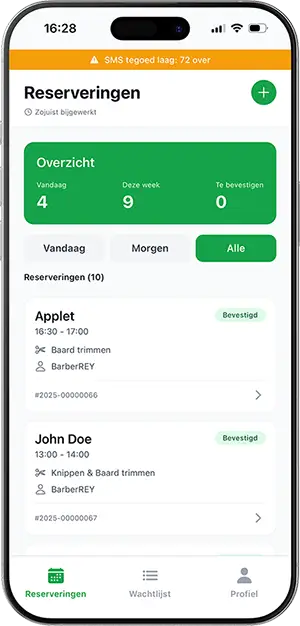Bookplan mobiele app mockup